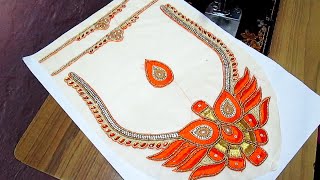 Readymade Patch work neck attachment for blouse| How to Stitch Readymade Neck Patch Work in tamil