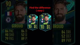 Find the difference ( Giroud Fifa card )