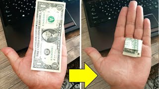 This is some CRAZY  self folding $ Bill magic trick