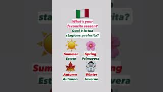 What’s your favourite season? Learn Italian