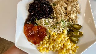 CHICKEN ENCHILADA BROWN RICE BOWL!!