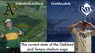 The current state of the Tampa Bay Rays & Oakland Athletics stadium saga with  A'sRaidersDubsSharks