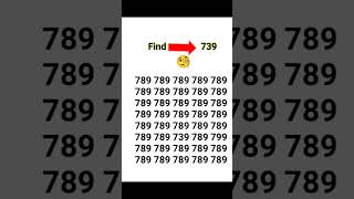 Try to find this number 👉 739 within 10 seconds 🧐🤔🤨