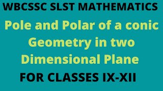 Pole and polar of a conic |Geometry in SSC Mathematics | B.Sc Mathematics |Happy independence day