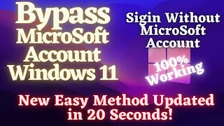 How to Bypass Microsoft Account Windows 11 | How to Skip Microsoft Account in Windows 11 Updated