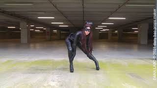 DANA LABO - Catwoman the best costume cosplay, Anne Hathaway, leather boots, catsuit, gloves, mask