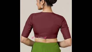 Simple daily wear blouse back neck designs for cotton printed saree, #shortvideo #shorts #viralvideo