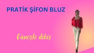 PRATİK KARE KESİM ŞİFON BLUZ  /