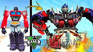 EVOLUINDO o OPTIMUS PRIME PEQUENO até o OPTIMUS PRIME GIGANTE no GTA 5 !