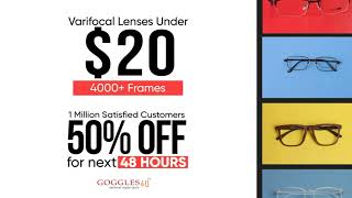 $20 Progressive Eyeglasses at Goggles4u.com