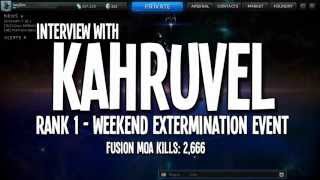 Interview with Kahruvel [Rank #1 - Weekend Extermination Event]