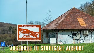 [4K Germany Drive] Augsburg to Stuttgart Airport