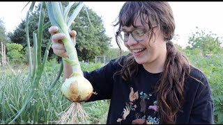 My First Onion, SVB Season, and a Random Garden Vlog Week