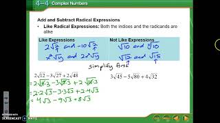 4.4A - Simplifying Radicals