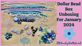 Dollar Bead Box Unboxing For January 2024 #jewelry #beads #unboxing