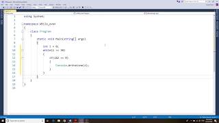 While even || C# Programming