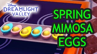 Spring Mimosa Eggs Recipe - Disney Dreamlight Valley (Easter Festive Meal Guide)