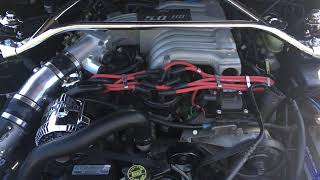 1995 Mustang GT flowmaster exhaust idle Stock 5.0 302 stock cam head intake.