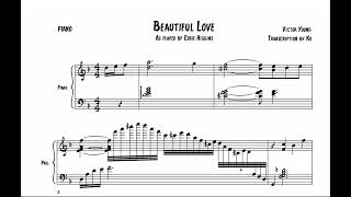 Beautiful Love · Eddie Higgins piano solo transcription [jazz piano tutorial]