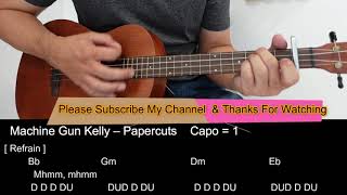 Machine Gun Kelly - papercuts (Directed by Cole Bennett) Ukulele Tutorial