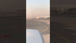 Beautiful touch down Emirates airline while flight departure #foryou #shortvideo #uae #explore #dxb