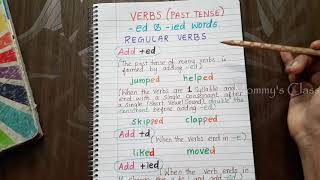 Verbs (Past Tense) || Adding -ed & -ied to regular verbs || Jolly Grammar || Class 1 & 2 || in Tamil