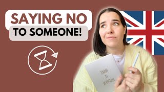 How to refuse and say no to an offer in English!