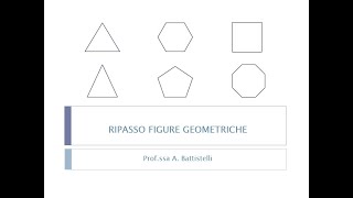 Figure geometriche facile: tav 1 e 2 di ripasso rapido