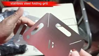 UNboxing : CAMPiNG FOLDiNG STAiNLESS GRiLL