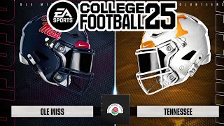 Ole Miss vs Tennessee | 2024 Rose Bowl Quarterfinals | NCAA 25 Mid-Season Playoff Simulation