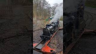 "Chiltern Shuttle" 0-6-0 steam locomotive on turntable at Watford Miniature Railway 01.01.24