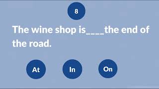 Prepositions of Place Quiz - at, in, on