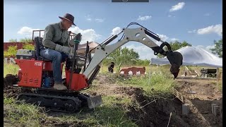 ROOT CELLAR DIG - USING MINI EXCAVATOR AND FILLING EARTH BAGS (EP 34) (PART 10)