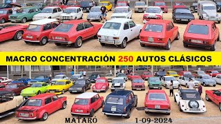 ⛽Macro concentracion con más de 250 coches clásicos en Mataró. Cars and Coffee. Voitures anciennes.