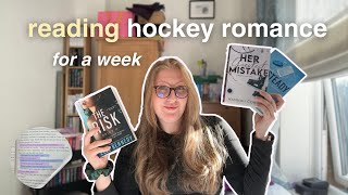 reading only hockey romance books for a week ❄️🏒| reading vlog