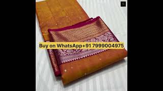 Chanderi kataan silk handloom saree || pure chanderi silk saree || saree code 153 ||