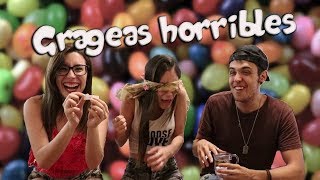 RETO DE LAS GRAGEAS ASQUEROSAS | Melina Vallejos ft. Lyna y Dani