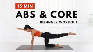 15 MIN ABS & CORE WORKOUT for Beginner - No Repeat, No Equipment