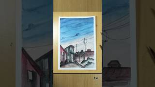 watercolor painting, #shorts #shortdrawingvideo