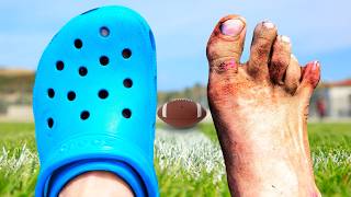 Playing Tackle Football with CROCS on!