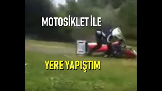 Motosiklet ile yere yapıştım Honda crf250l uçma denemesi :)