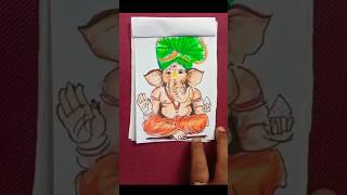 गणपई art #easy#ganesh#shorts  #sukhkarta_dukhharta_devacha_dev_tu_ganpati#youtubeshorts@LipikaArts