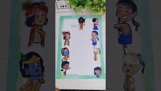 Jai Shree Krishna ❤️🦚Janmashtami craft idea #artandcraft #diy #trending #shorts #kidscraft #viral