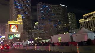 Las Vegas Strip before Super Bowl LVIII - 2024 - in front of Bellagio