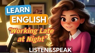 Working Late at Night | Improve your English I English Listening Skills | Daily life