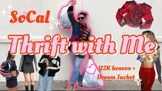 THRIFT WITH ME ✿ in SOCAL! Y2K! Found my dream jacket!! #thriftwithme #thrifthaul #thriftedfashion