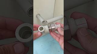 DIY plumbing basics. How to connect a plastic pipe in a difficult corner #shorts #diy #plumping