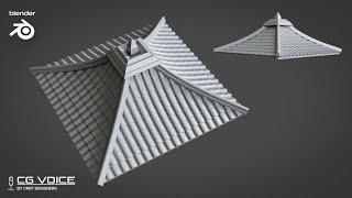 Japanese Roof modeling in blender _ blender modeling