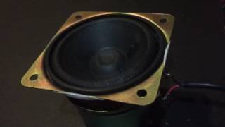 Blowing a mini speaker