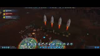 Here is me launching 4 rockets at once in Surviving Mars.